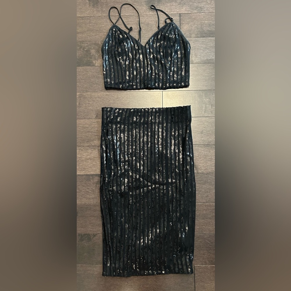 Guess Sequin Skirt and Top Set